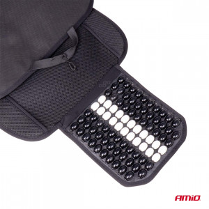 Husa scaun auto cu bile de masaj, suport lombar si tetiera, dimensiuni 131 x 46 cm, culoare Neagra - Img 5