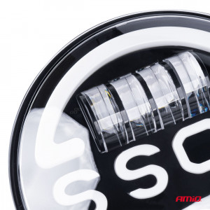 Lampa Suplimentara LED pentru Vehicule Off-Road, ATV, SSV, cu inscriptie "BOSS" si functii: Faza Lunga, Faza Scurta, Semnalizare, Pozitie, tensiune alimentare 9 - 36V, diametru Ø170 mm - Img 7