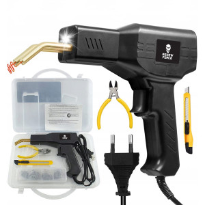 Pistol Profesional pentru lipit/sudat plastic, kit pentru repararea fisurilor din plastic, polipropilena, 400 capse de intarire, putere 50W, culoare Negru, Cod: AVX-WT-WG-X80 - Img 2