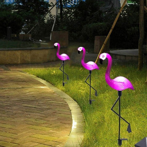 Set 3 x Lampa Solara estetica exterioara de gradina model "Flamingo" - Img 5