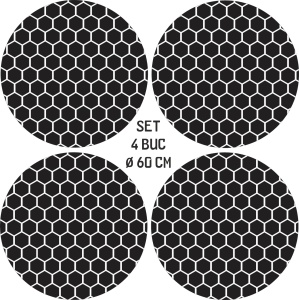 Set 4 Folii Imprimate Outdoor cu EcoSolvent, autoadezive, pentru decorarea jantelor auto, dimetru 60 cm, model FJT-26 - Img 4