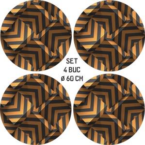 Set 4 Folii Imprimate Outdoor cu EcoSolvent, autoadezive, pentru decorarea jantelor auto, dimetru 60 cm, model FJT-30 - Img 4