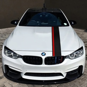 Sticker autoadeziv Tuning, model "Rally Stripe Carbon 3D", dimensiune 140 x 17 cm, culoare Negru/Rosu - Img 4