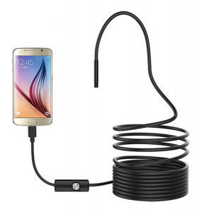 Camera endoscopica de inspectie, waterproof, 5,5mm, conectare Android/Windows prin microUSB - USB, lungime cablu 5m - Img 2