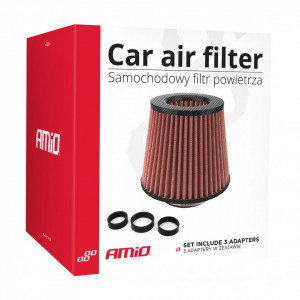 Filtru de aer conic Carbon cu 3 adaptoare - Img 3