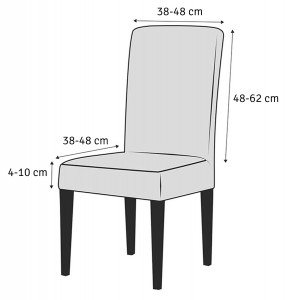 Husa universala pentru scaune clasice, model CATIFEA, culoare NEGRU - Img 3