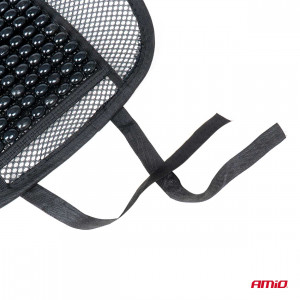 Pernita scaun cu suport lombar pentru corectare postura cu bile de masaj, dimensiune 40 x 38 cm, culoare Neagra - Img 5