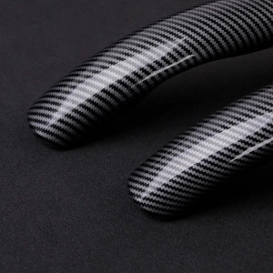 Set 2 ornamente volan finisaj CARBON NEGRU, dimensiune universala - Img 2