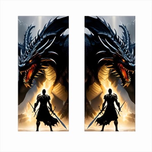 Set 2 stickere decorative pentru stalpii usilor, print autoadeziv de inalta rezolutie, dimensine 2 buc x 50 x 22 cm , cod: AVX-SSU-01 - Img 2