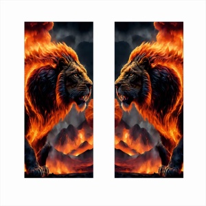 Set 2 stickere decorative pentru stalpii usilor, print autoadeziv de inalta rezolutie, dimensine 2 buc x 50 x 22 cm , cod: AVX-SSU-11 - Img 2