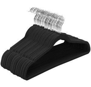 Set 20 de umerase catifelate, acoperite cu catifea moale, culoare Neagra - Img 1