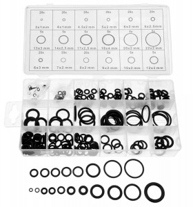 Set 225 de garnituri din cauciuc "O-Ring" rezistente la ulei, 18 tipuri/dimensiuni - Img 2