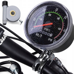 Vitezometru mecanic, "Kilometraj RETRO" waterproof pentru bicicleta - Img 1