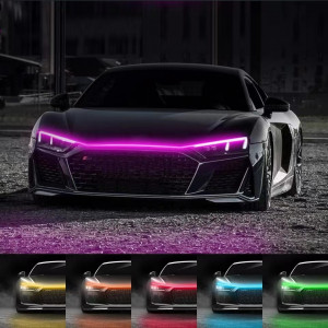 Banda LED iluminare capota, tensiune 12V, lungime 180cm, lumina Multicolora, RGB - Img 1