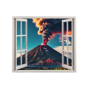 Folie imprimata color pentru decor perete locuinta, dimensiune 125 x 110cm, model: VIEW TO HAVEN 11 - Img 2