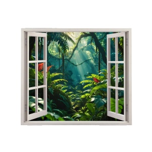 Folie imprimata color pentru decor perete locuinta, dimensiune 125 x 110cm, model: VIEW TO HAVEN 21 - Img 2