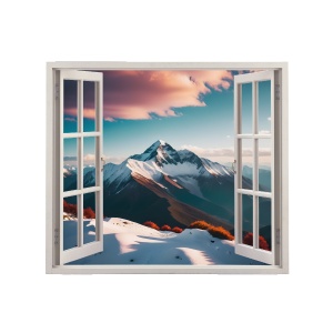 Folie imprimata color pentru decor perete locuinta, dimensiune 125 x 110cm, model: VIEW TO HAVEN 36 - Img 2