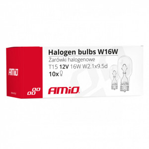 Set 10 becuri cu halogen W16W, T15, 16W, W2.1x9.5d, 12V - Img 3