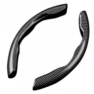 Set 2 ornamente volan finisaj CARBON NEGRU, dimensiune universala - Img 3