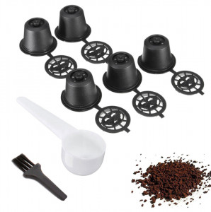 Set 5 capsule reutilizabile pentru Aparatele de Cafea Nespresso (Espressoare Nespresso)