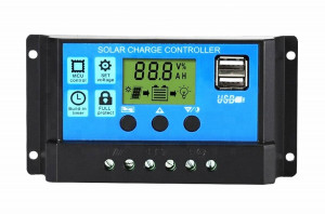 Controler/Regulator de incarcare panou solar, 12 - 24V, 10A, mini dual USB