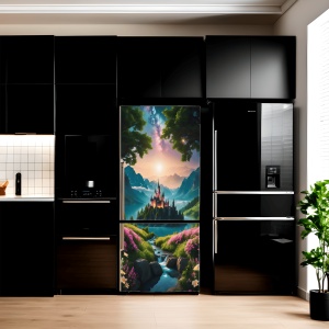 Folie imprimata color pentru decor Frigider, dimensiune 200 x 90cm, model: AVX-FR15 - Img 1