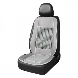 Husa scaun auto cu bile de masaj si suport lombar, dimensiuni 110 x 46 cm, culoare Gri - Img 1