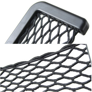 Organizator de tip buzunar din plasa elastica cu rama plastic, dimensiune 19,5 x 7,8 cm, culoare neagra - Img 7