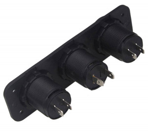 Priza suplimentara impermeabila pentru vehicule Off Road, ATV, SSV, tensiune 12V, 2 x USB si Voltmetru - Img 4
