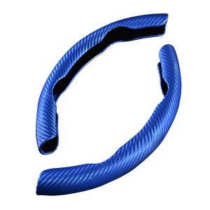 Set 2 ornamente volan finisaj CARBON ALBASTRU, dimensiune universala - Img 2