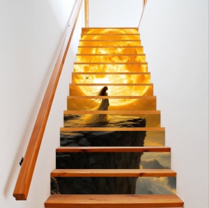 Sticker decorativ pentru scari interioare, print autoadeziv de inalta rezolutie, dimensine 200 x 124 cm, cod: AVX-STAIRS-04 - Img 1