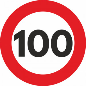 Autocolant Sticker "Limita Viteza" Reflectorizant - 100km/h