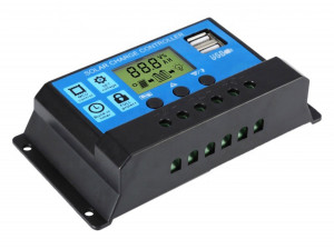 Controler/Regulator de incarcare panou solar, 12 - 24V, 10A, mini dual USB - Img 2