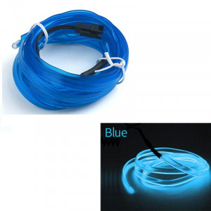 Fir Neon Auto "EL Wire" culoare Albastru, lungime 2M, alimentare 12V, droser inclus