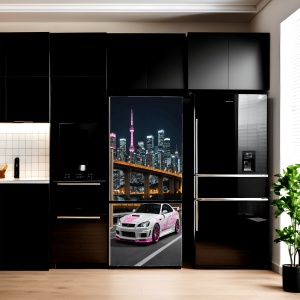 Folie imprimata color pentru decor Frigider, dimensiune 200 x 90cm, model: AVX-FR06 - Img 1