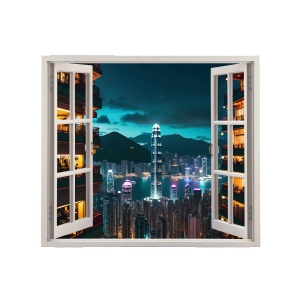 Folie imprimata color pentru decor perete locuinta, dimensiune 125 x 110cm, model: VIEW TO HAVEN 07 - Img 2