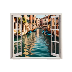 Folie imprimata color pentru decor perete locuinta, dimensiune 125 x 110cm, model: VIEW TO HAVEN 27 - Img 2