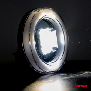 Proiector LED cu Angel Eye model AWL58, pozitie, semnalizare, faza lunga/scurta, pentru Off-Road, ATV, SSV, putere 45W, 8000lm, tensiune 9-36V, dimensiuni 114,5 x 114,5 x 52 mm - Img 2