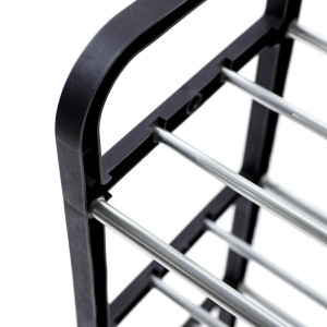 Raft Elegant pentru depozitare Pantofi sau Pantaloni, cu traverse metalice, 4 nivele, dimensiuni 58 x 42 x 18 cm - Img 4
