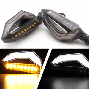Set 2 lampi Semnalizare Moto cu LED, cu 2 functii, pozitie si semnalizare, 12V - Img 5