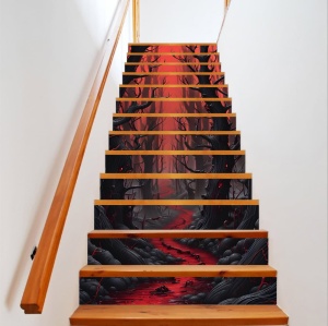 Sticker decorativ pentru scari interioare, print autoadeziv de inalta rezolutie, dimensine 200 x 124 cm, cod: AVX-STAIRS-15 - Img 1