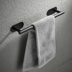 Suport confortabil din oțel pentru prosop, lungime 40 cm, culoare Neagra - Img 1