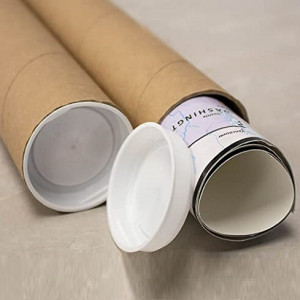 Tub din carton fara capace pentru protectie la transport folii si printuri, lungime 130 cm, diametru Ø76mm, grosime perete 4mm - Img 2