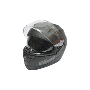 Casca moto integrala negru mat cu viziera transparenta si ochelari de soare, marimea L, model Arcane II - Img 3