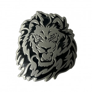 Emblema auto model "LION", reliefata 3D, dimensiune 6 x 7 cm - Img 2