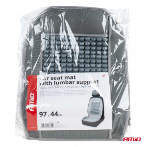 Husa scaun auto cu bile de masaj si suport lombar, dimensiuni 97 x 44 cm, culoare Gri - Img 8