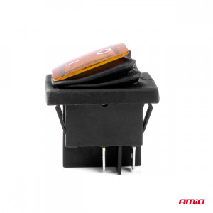 Intrerupator On/Off, 12/24V, dreptunghiular, waterproof, iluminat culoare Galben, destinatie auto, utilitare, Off-Road, ATV, SSV, QUAD - Img 3
