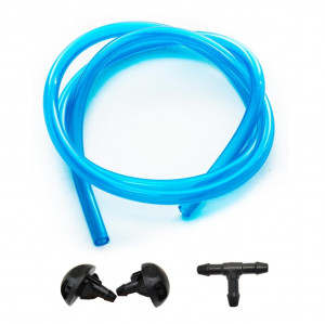 Kit Universal cu 2 diuze spalare parbriz tip "perdea" + teu + furtun, lungime 175 cm - Img 2