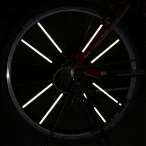 Set 12 ornamente din material reflectorizant pentru spite bicicleta, culoare gri - argintiu - Img 4