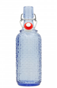 Set 12 sticle culoare Albastru Transparent, volum 0,5l, cu inchidere cu clema metalica, dop cu garnitura, reutilizabile dupa spalare, import Germania - Img 6